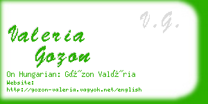 valeria gozon business card